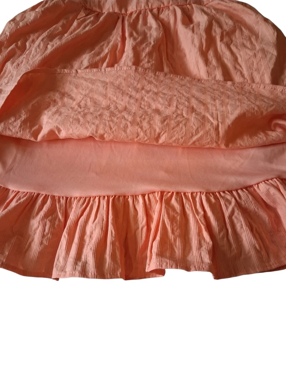 art class Peach-Pink Sleeveless Ruffle Hem Dress